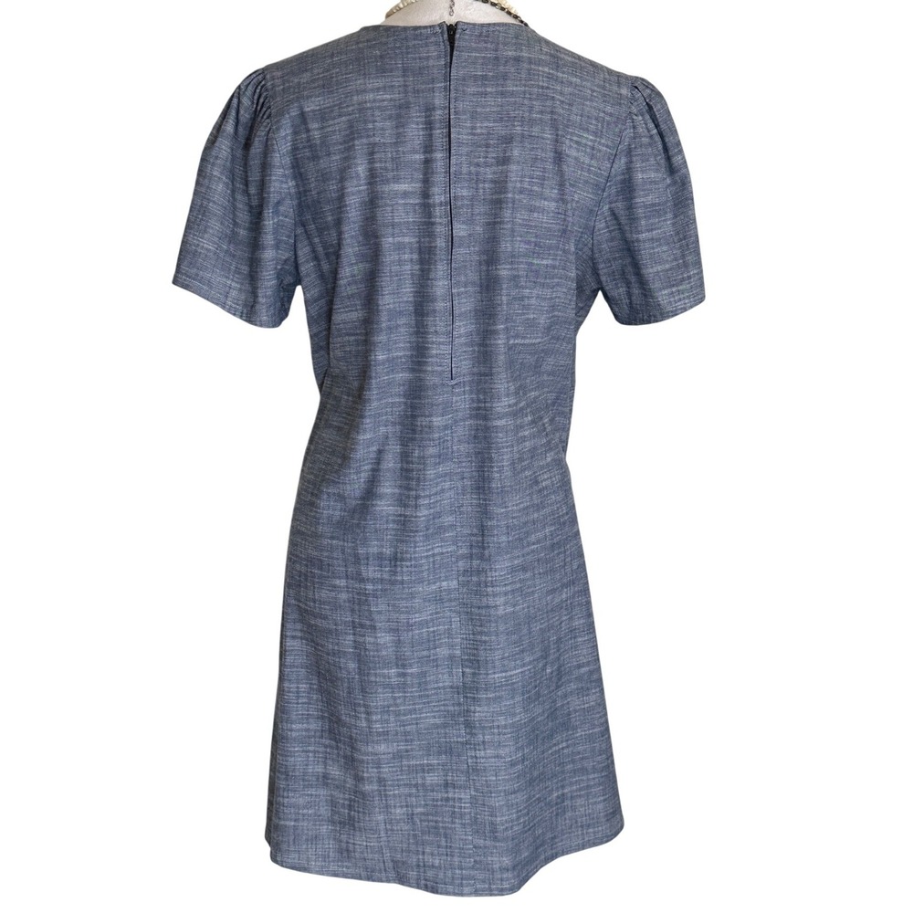 Nooworks Cotton Twill Shift Dress Short Puff Sleeve XL Stretch Made in USA - Picture 2 of 10